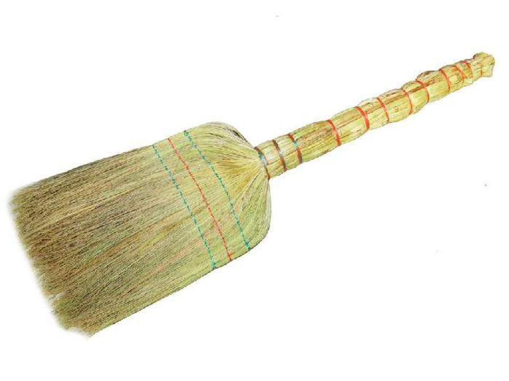 Веник сорго 3-х прошивной ЛЮКС (50 шт/уп)