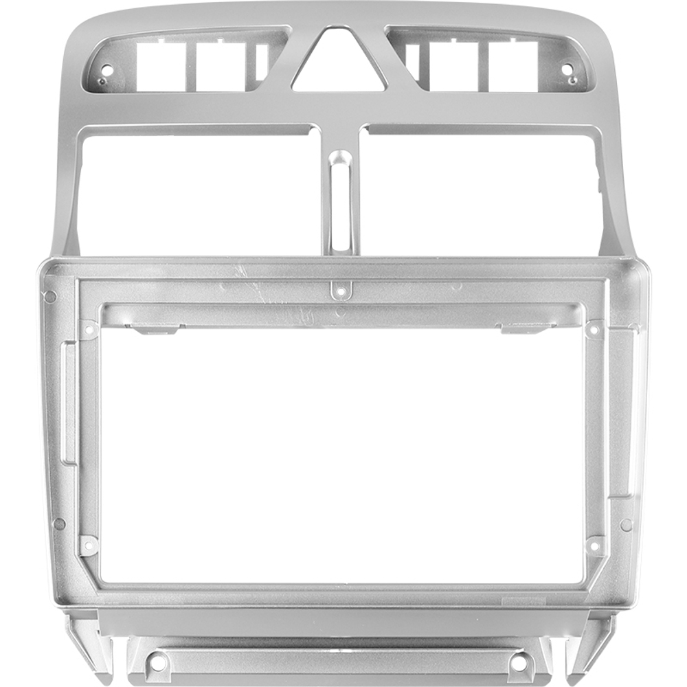 Комплект рамки с разъёмами 9" Peugeot 307 2001-2008 серебро - Car-Smart 017