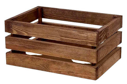 Ящик деревянный реечный 18см*27см*14см коричневый