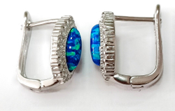 Серьги из серебра с опалом Эстерелла