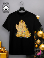 Футболка Котик гирлянда