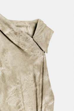 ZARA ТОП АСИММЕТРИЧНОГО КРОЯ ЖАККАРД — ZW COLLECTION, БЕЖЕВЫЙ