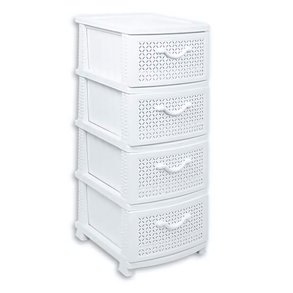 Комод "Ромашка" 4 секции, белый РП-431