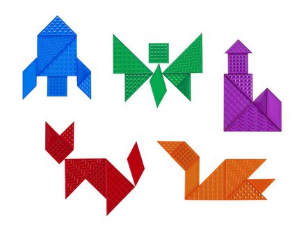 Танграм тактильный (35 дет), полупрозрачный.