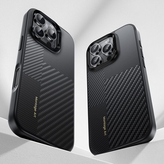 Усиленный чехол Benks Montage ArmorPro Kevlar для iPhone 16 Pro (C.K.FL.AP.BK.MF65) Black