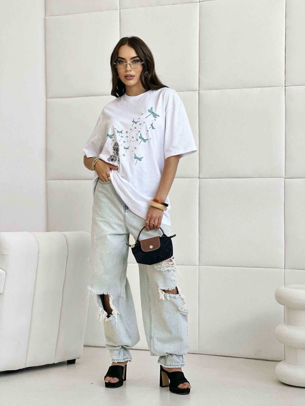 Футболка оверсайз с принтом длинная3