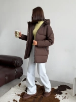 Куртка демисезонная удлиненная с капюшоном