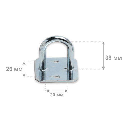 Скоба бортовая круглая h=38 мм оцинкованная 100 шт.