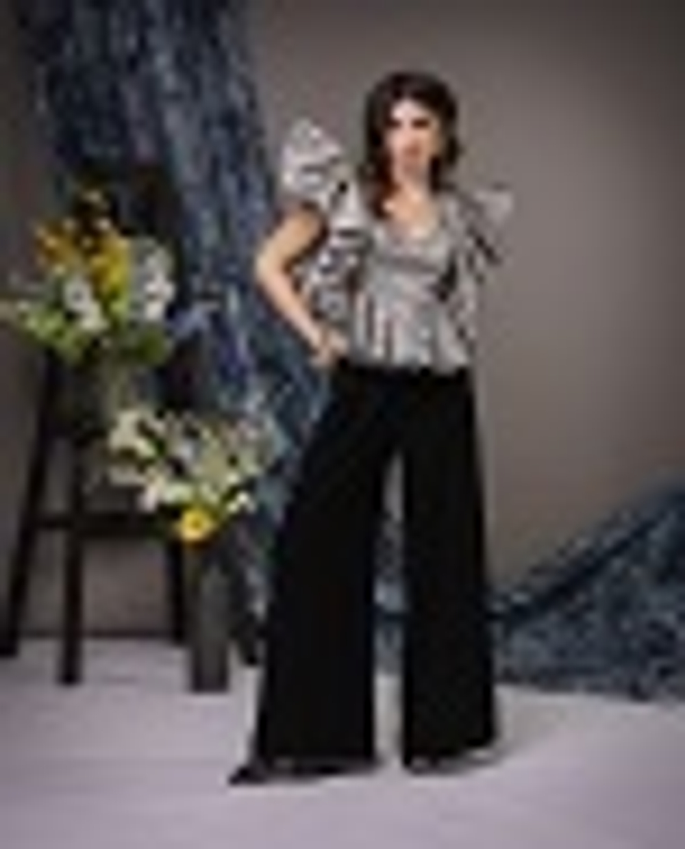 03-04-22 SS Брюки-палаццо, черный L