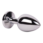 Большой стальной плаг с розовым кристаллом Pink Bubble Gum - 9,5 см. (Цвет: розовый)