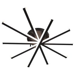 Светильник потолочный светодиодный Rivoli Aurora 6181-201 LED 110 Вт 3000-6000К чёрный с пультом | Rivoli