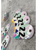 Номерки для гардероба акрил 3х5 см