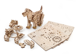 Конструктор деревянный 3D EWA Механический щенок Puppy