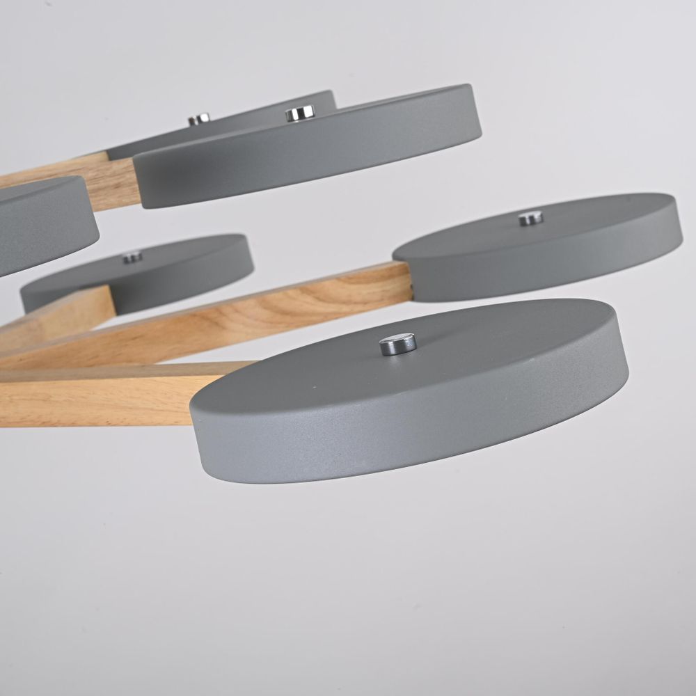 Люстра на штанге TURNA DBL L12 Gray