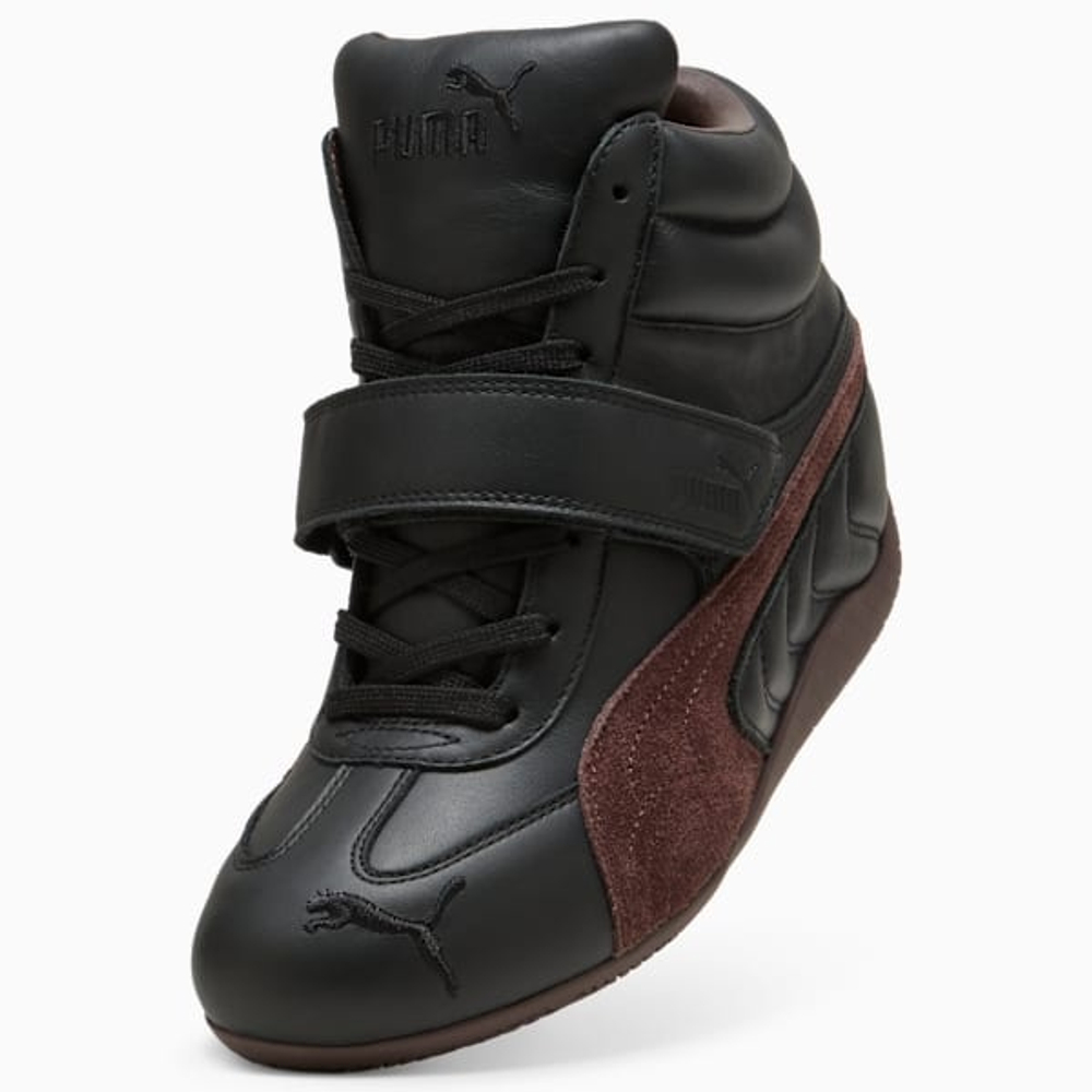 PUMA Женские кроссовки Speedcat Wedge, черный/коричневый