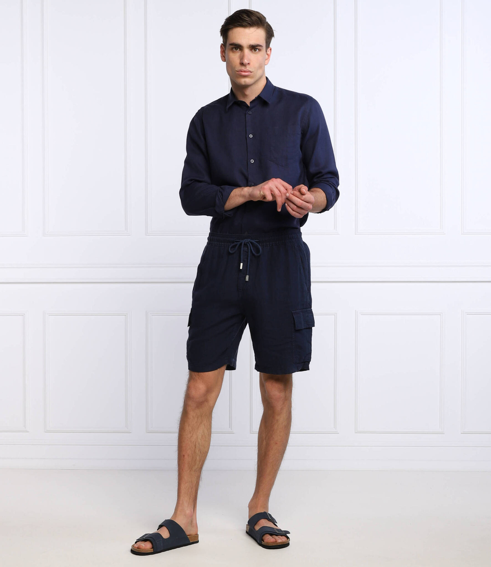 льняная рубашка Vilebrequin - темно-синий(CRSP601P)