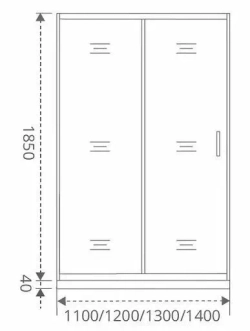 Душевая дверь в нишу Bas Latte WTW-140-C-WE 140*185 с поддоном 3см