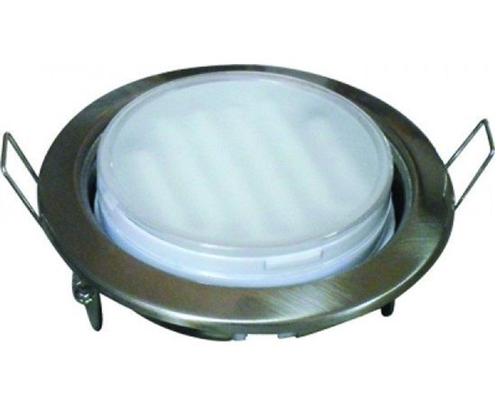 Светильник встраиваемый Ecola GX53-H4 Сатин-Хром 38x106 FS53P2ECB 2 шт