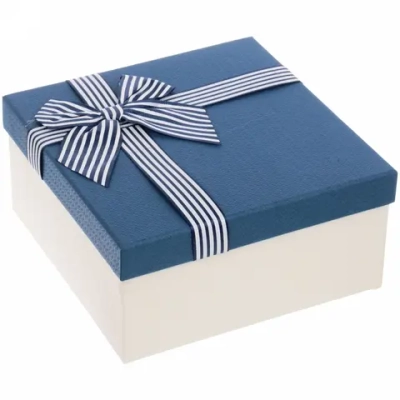Коробка подарочная «Элегия» , цвет синий, 19*19*9,5 см