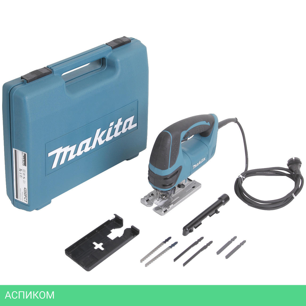 Электролобзик Makita 4350FCT в чемодане + пилки