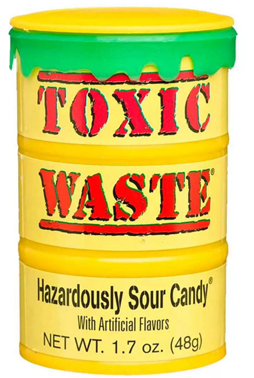 Кислые леденцы Toxic Waste Hazardously Sour Candy (желтая бочка), 42 г
