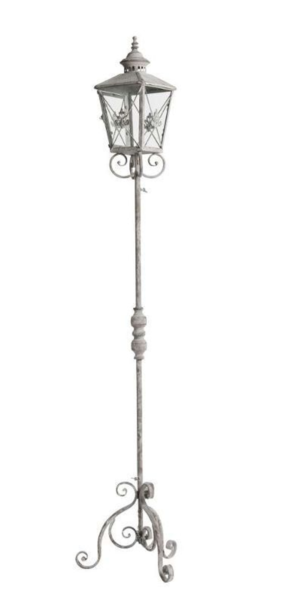 Подсвечник "Фонарь" 34x30x152см Металл,стекло