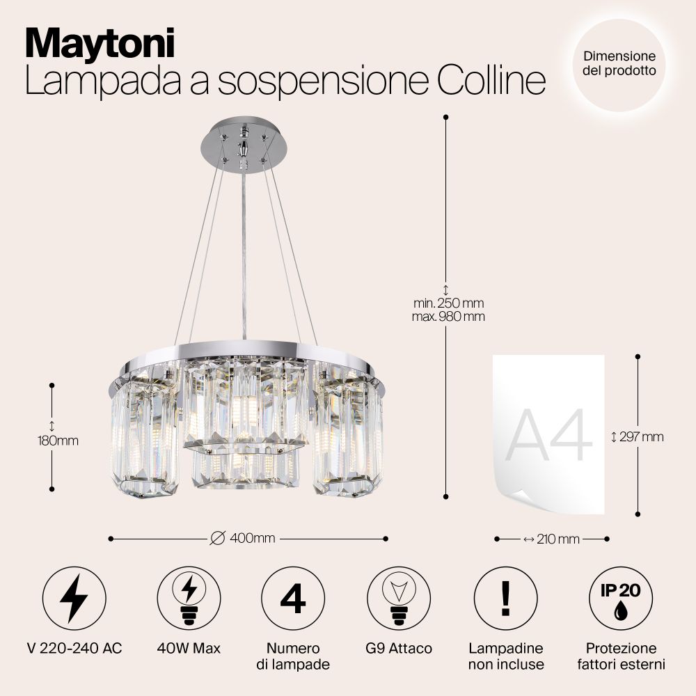 Подвесной светильник Maytoni MOD083PL-04CH