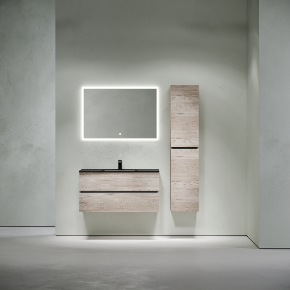 Тумба подвесная под раковину Sancos Urban, дуб галифакс натуральный 990х450х550