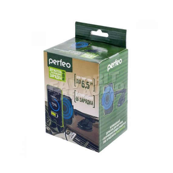 Держатель Perfeo PH-530-Qi присоска Qi чёрный