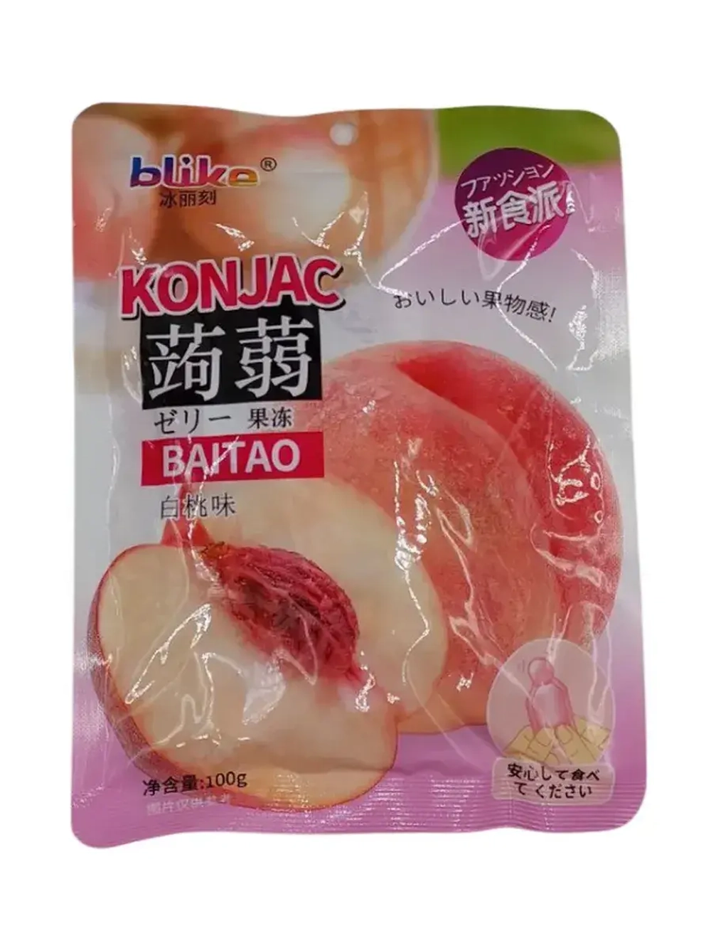 Желе с конжаком Конняку со вкусом Персика 100 г * 5 шт