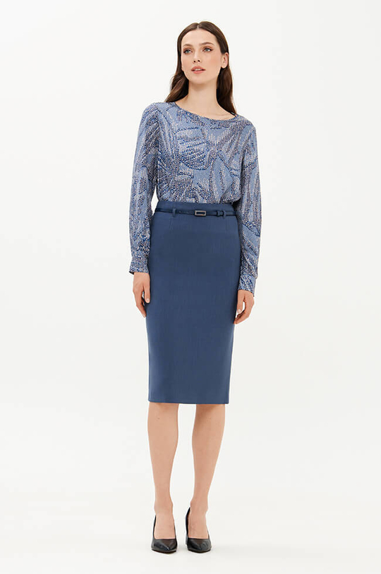 4897 Юбка женская (дымчато-голубой)