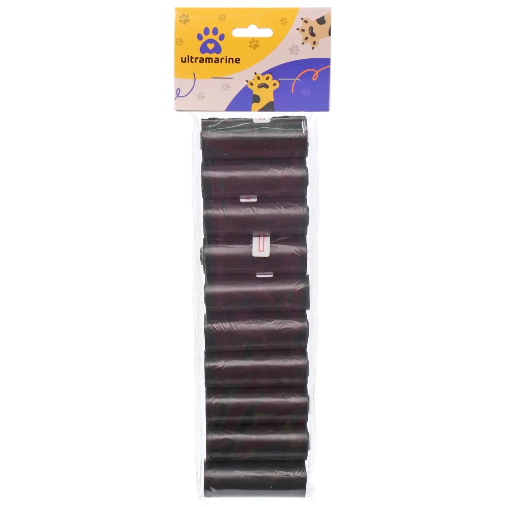 Пакеты для уборки за собакой в наборе 10шт, цвет черный (1*10)