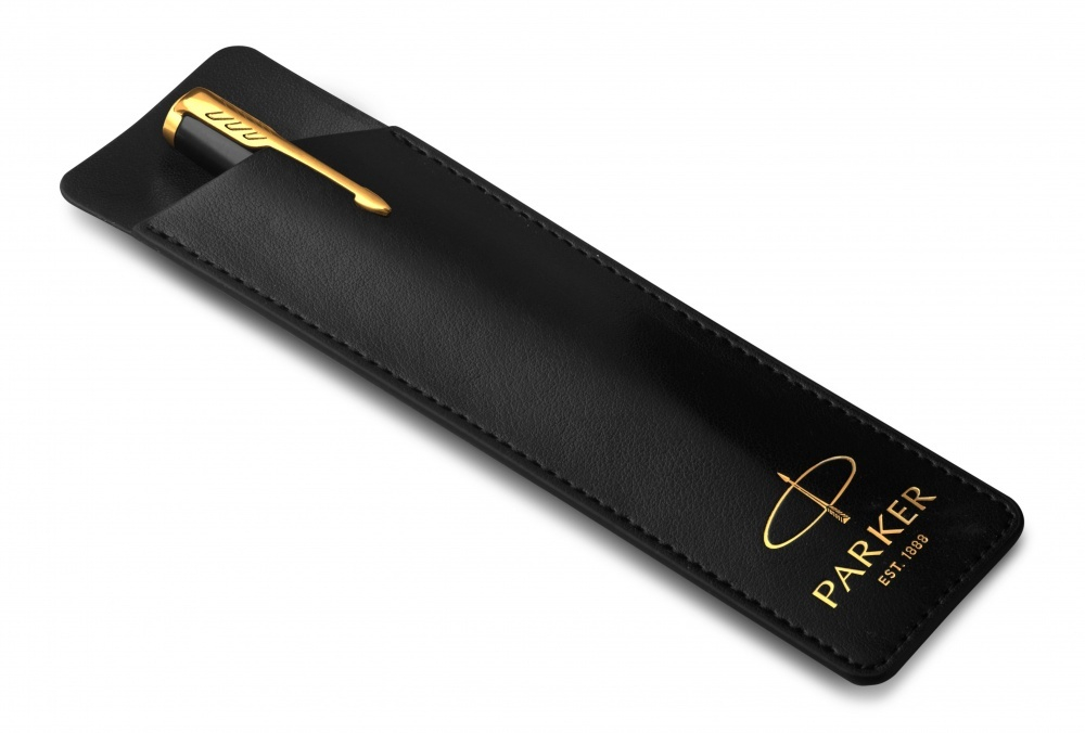Перьевая ручка и чехол из Parker Duofold Prestige Centennial, Blue Chevron GT Foutain Pen Medium 1931370, перо:M , цвет чернил: black, в подарочной упаковке.