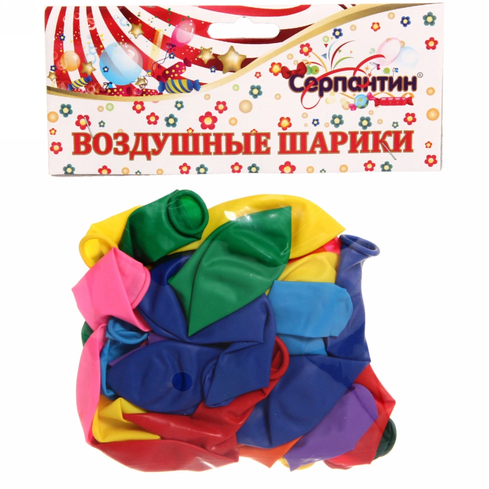 Воздушные шары 25 шт, 10»/25см Радуга цвета (микс)