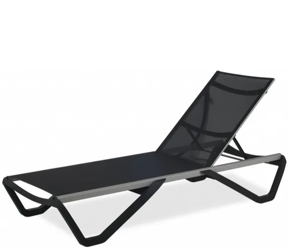 Шезлонг алюминиевый Wave, антрацит