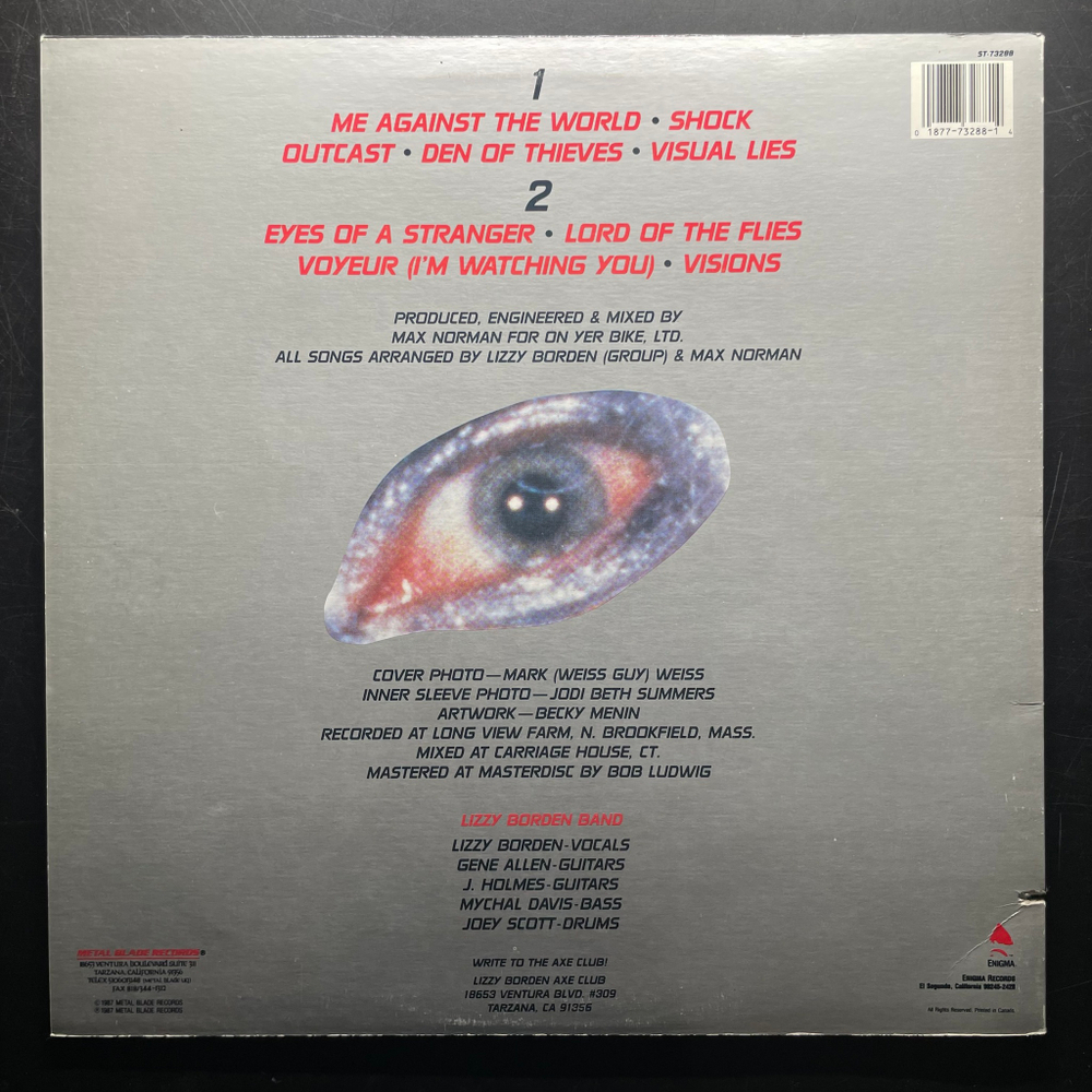 Lizzy Borden ‎– Visual Lies (США 1987г.)