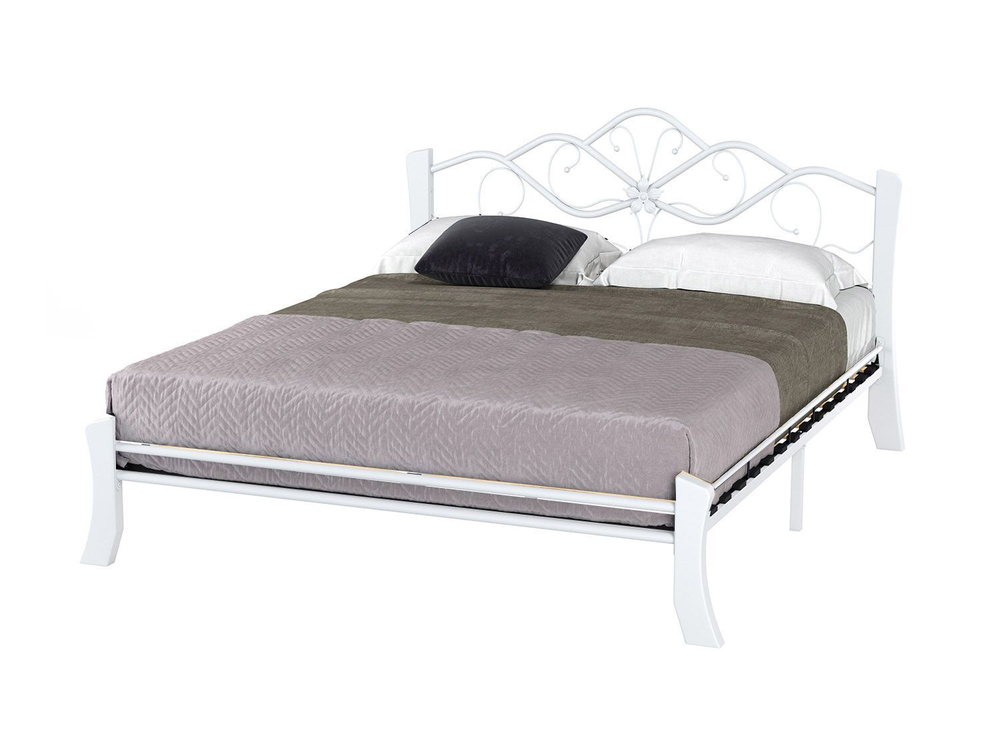 Антея Кровать двухместная 42.50 Металл белый
