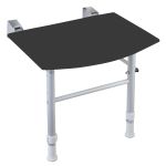 Сиденье для душа нерж. сталь/ABS  NOFER 15042.PIE.N черный