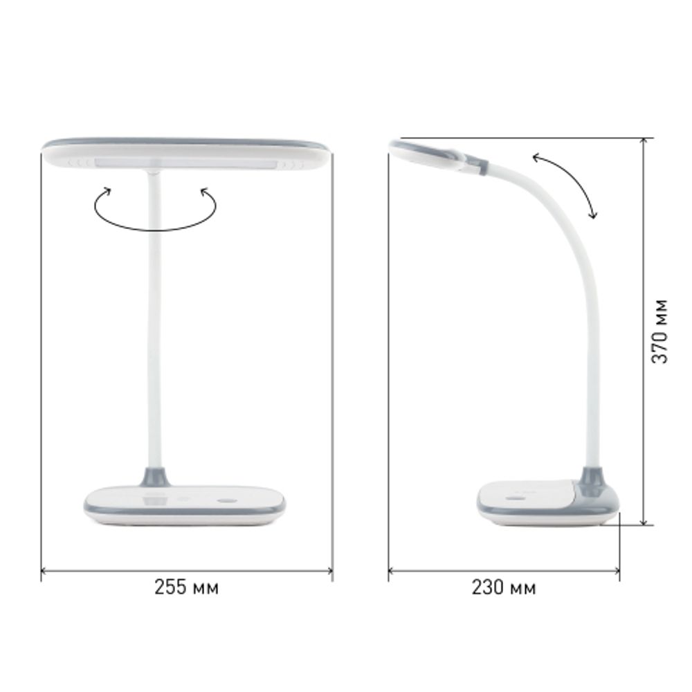 Настольный светильник ЭРА NLED-458-6W-W светодиодный белый | Светодиодные настольные лампы