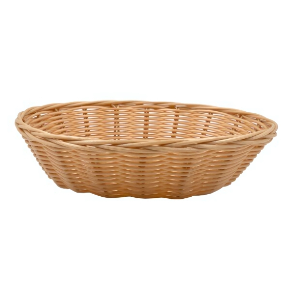 Корзина настольная овальная "Полиротанг", Д240 Ш200 В60, бежевый