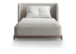 Кровать с подъемным механизмом Basic, 90х200 см (молочный, рогожка)