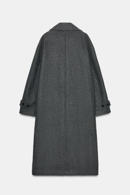 ZARA МЯГКОЕ ПАЛЬТО, СЕРЫЙ