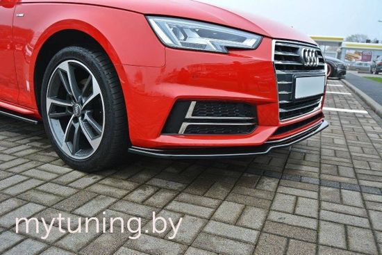Сплиттер бампера переднего V.3 для AUDI S4 / A4 B9 S-Line (15-...)