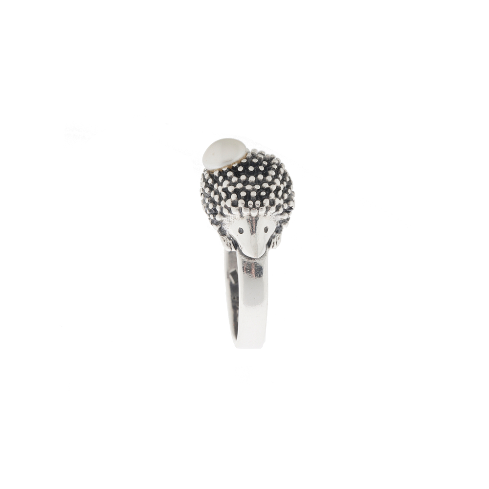 "Ёж" кольцо в серебряном покрытии из коллекции "Ежи и еноты" от Jenavi