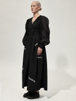 Платье длинное "Заслуженное" с набойкой. Черное