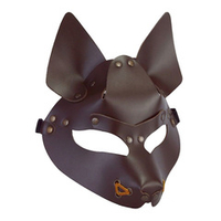 Коричневая кожаная маска Волк Sitabella Wolf BDSM Accessories 3416-8