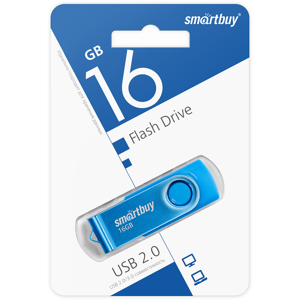 USB карта памяти 16ГБ Smart Buy Twist (синий)