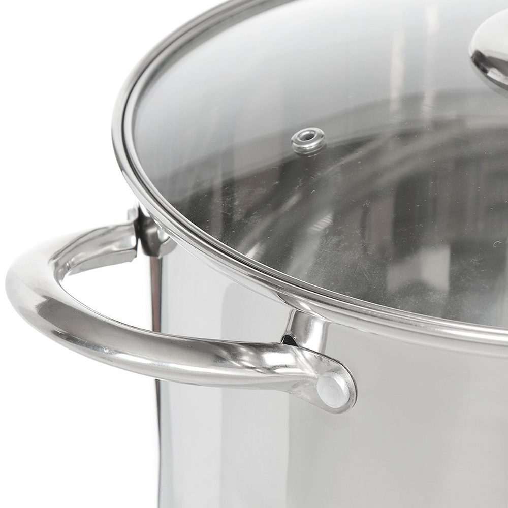 Кастрюля нерж, 16 л, с крыш, Daniks, ОБТ, SD-6HP-16, индукц