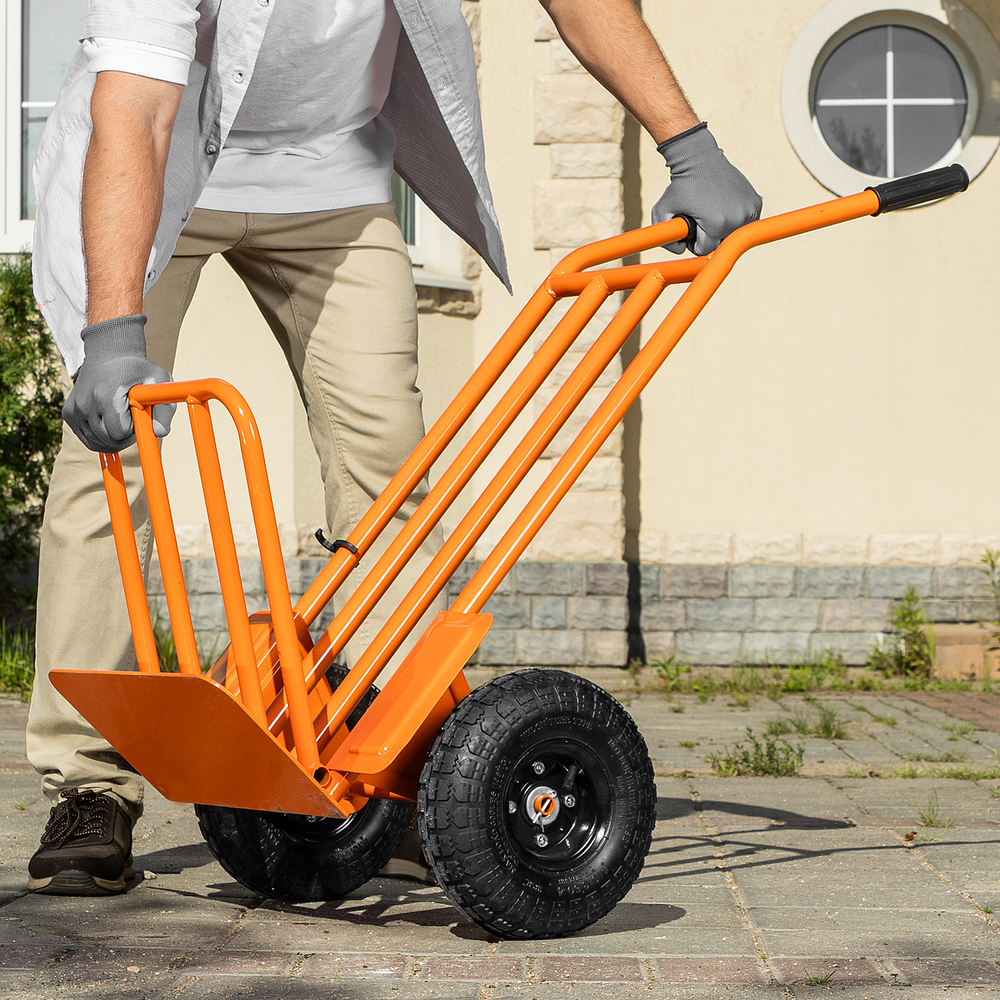 Тележка ручная 2-х колесная, облегченная, г/п 150кг, откидная платформа 430х355мм Сибртех