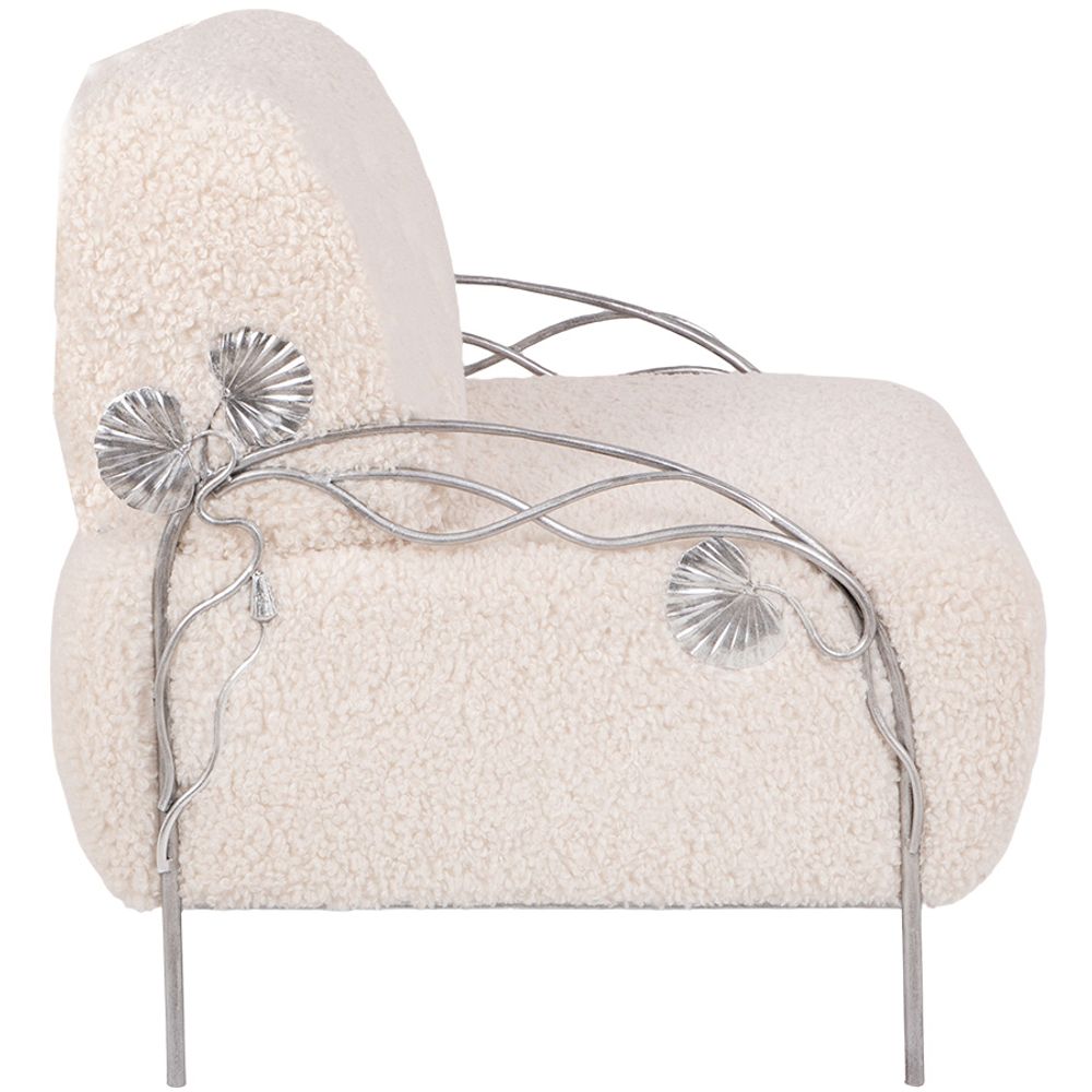 Кресло Нимфея Какао Античное Серебро